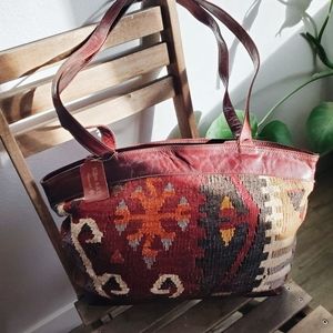 Kilim weekender bag